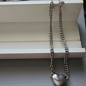 Silver Heart Pendant Necklace